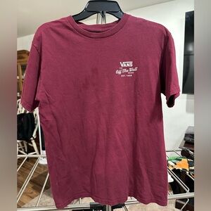 Vans Men's Burgundy T-Shirt size medium